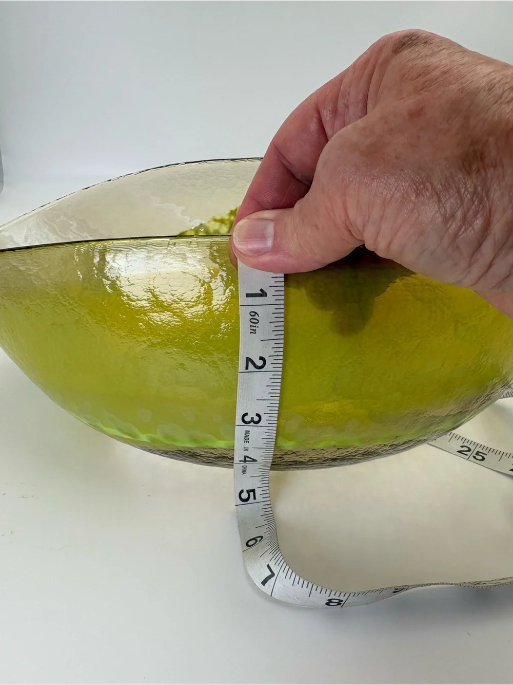 Crate & Barrel Agave Large Centerpiece Bowl Green Murano Glass Made In Italy